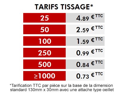 Tarifs Flamme Tissée